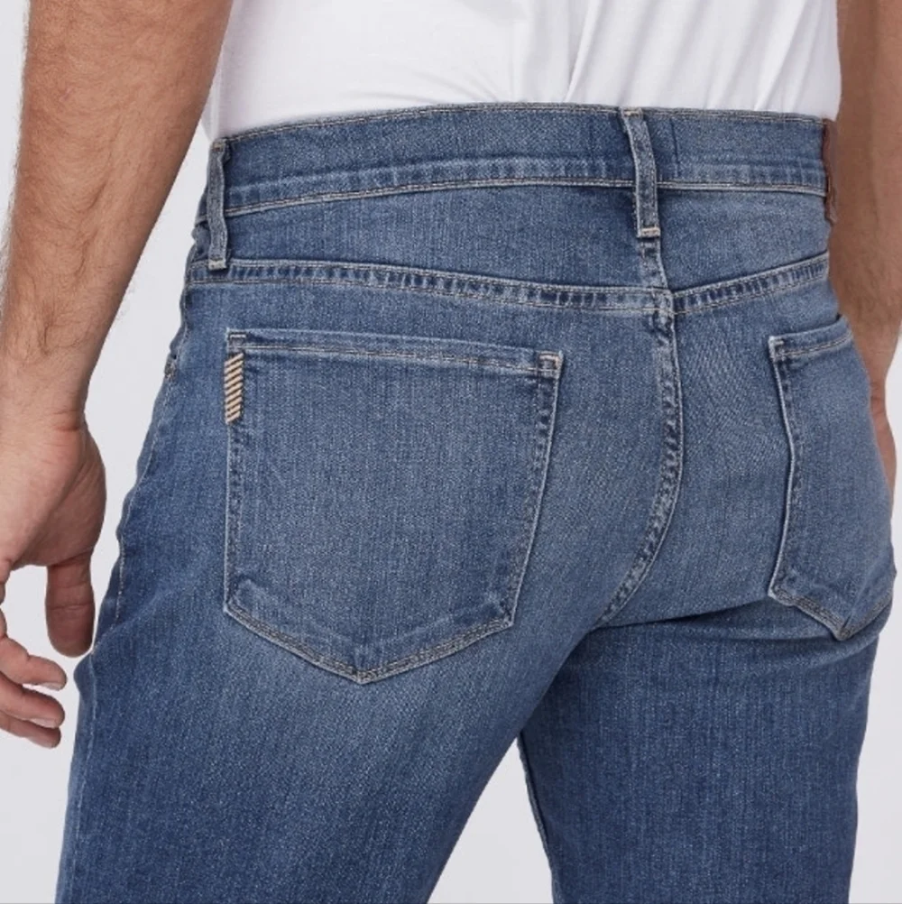 PAIGE Federal Slim Straight Jeans in Birch Blue Denim Men's Size 30 x 28
